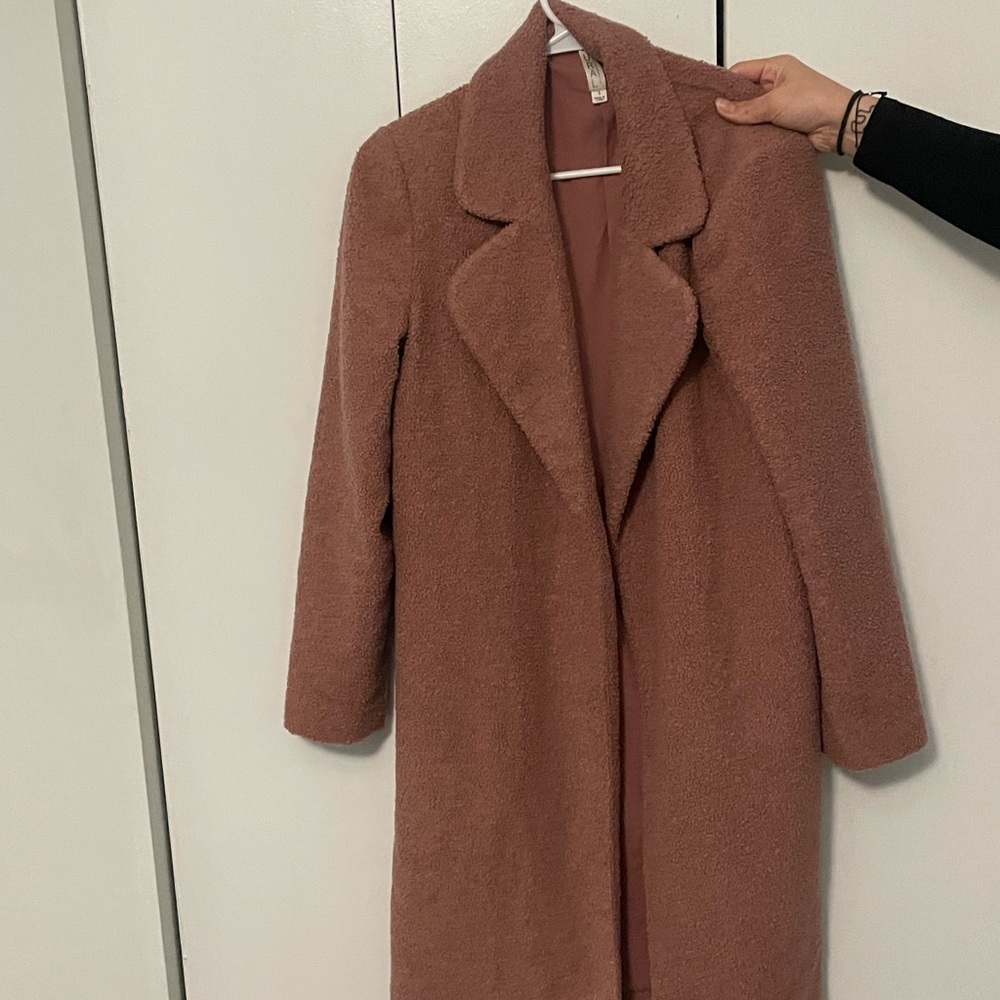 Women's Pink Teddy Coat